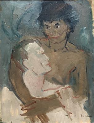 Božena Kuhnová-Hliněnská: Milenci/Autoportrét s R.Hliněnský