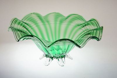 Úžasná secesní mísa ovíjená skleněnou nití