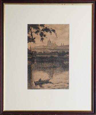 Alois Ježek - Rybář u Pražského hradu