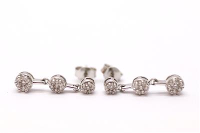 Zlaté náušnice s diamanty