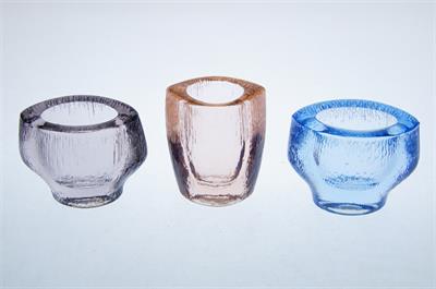 Vázičky na fialky lisované sklo Laděna VÍZNEROVÁ Sklo Union