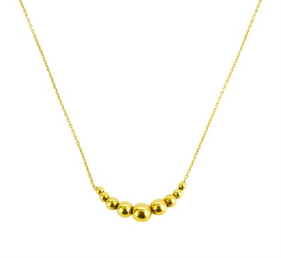 Zlatý náhrdelník s kuličkami