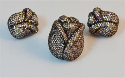 PRSTEN + NÁUŠNICE TULIPÁNY TURMALÍNY