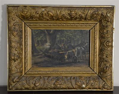 obraz NA LOVU V OBOŘE - MARCELL LERCH 1895