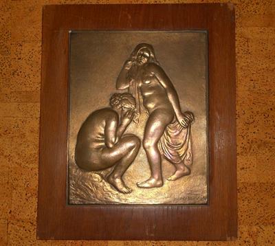 Jar. KREPČÍK, Myslbekův žák - BRONZOVÝ RELIÉF