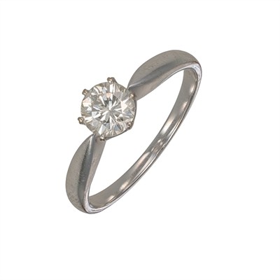 Zlatý prsten s přírodním diamantem (0,67 ct)