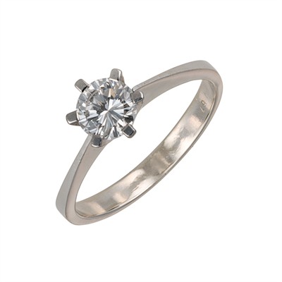Diamantový solitérní prsten z bílého zlata 0,61 ct –certif.