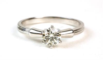 Zlatý prsten s briliantem 0,45 ct