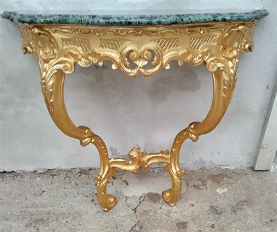 Konzolový stolek se zeleným mramorem