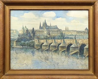 Jóža Brož - Panorama Hradčan s Karlovým mostem