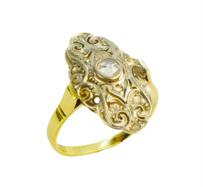 Zlatý prsten s diamanty - art deco