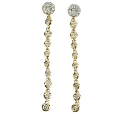 Zlaté náušnice s diamanty