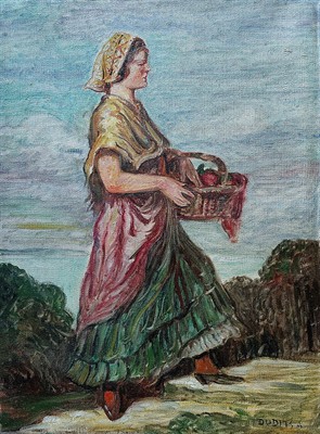 Dudits Andor: Žena s košíkem.