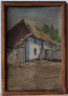 Chalupa v létě - sign 1920 - Olej