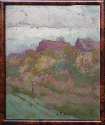 Otakar Hůrka - Stavení na návrší se stromy