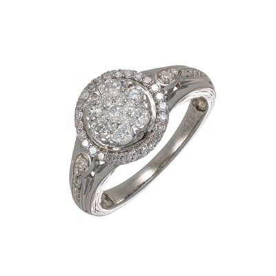 Zlatý prsten s přírodními diamanty ( 0,57 ct)