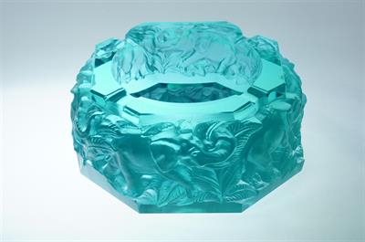 SLONI - popelník alexandritové sklo, Curt Schlevogt INGRID