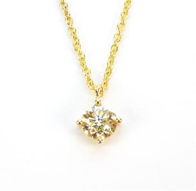 Zlatý náhrdelník s briliantem 0,4 ct
