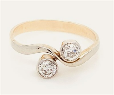 Starožitný Artdeco prsten s brilianty