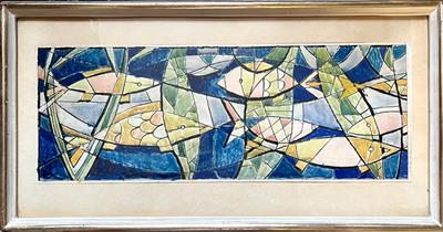 Vladimír Vašíček: Návrh na vitráž kult. domu v Kroměřiži