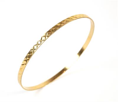 Zlatý náramek - kruh, gravírovaný