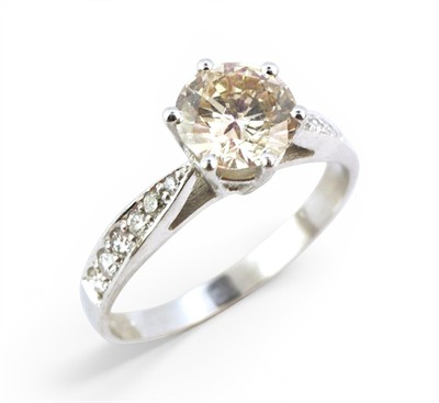 Zlatý prsten s briliantem 0,93 ct