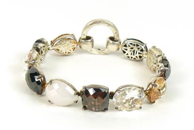 Stříbrný náramek s barevnými kameny, zn. Thomas Sabo