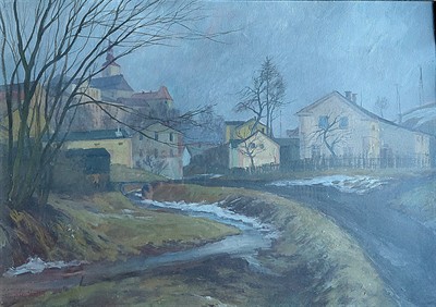 Jožka Veselý: Broumov s klášterem.