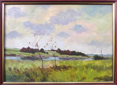 Láďa Ehrlich - Krajina s dvojicí jeřabin