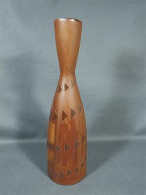 Váza 60-léta, v41cm, pálená hlína, Kostelec?