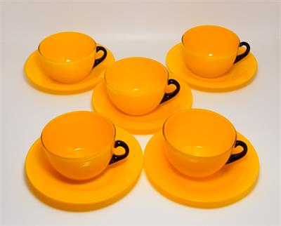 Souprava z výrazně barevného Tango skla, 5 x šapo