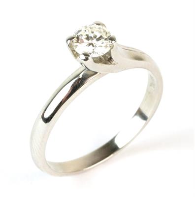 Zlatý prsten s briliantem 0,45 ct