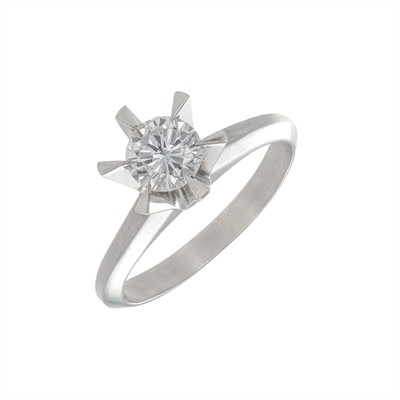 Zlatý prsten s přírodním diamantem – 0,67 ct