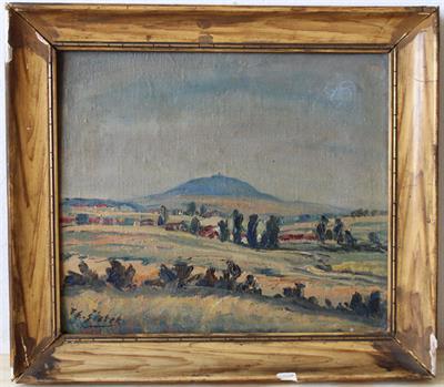 Pohled na Říp - sign - Olej