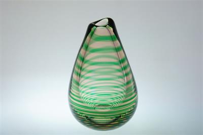 Váza na 1 květ, spinovaný dekor M. STÁHLÍKOVÁ Škrdlovice