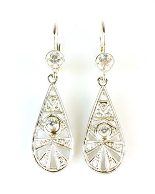 Zlaté náušnice se zirkony