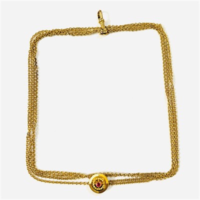 Zlacený řetízek s jezdcem, 148 cm - Kollmar & Jourdan