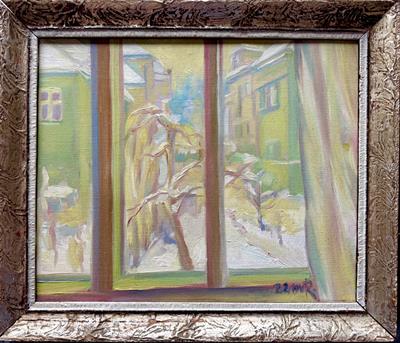 Neurčený autor s mogramem Ř: Pohled z mého okna