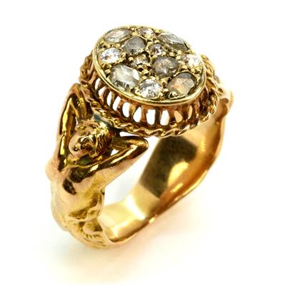 Zlatý prsten s diamanty