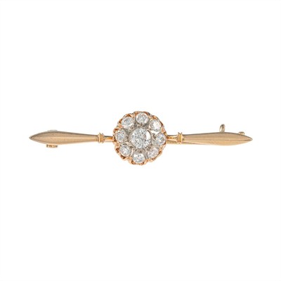 Diamantová brož ze žlutého s diamanty 0,94 ct