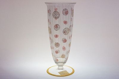 Malovaná váza ve stylu Art deco, Kamenický Šenov