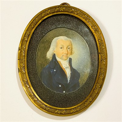 Malovaná miniatura s podobiznou muže