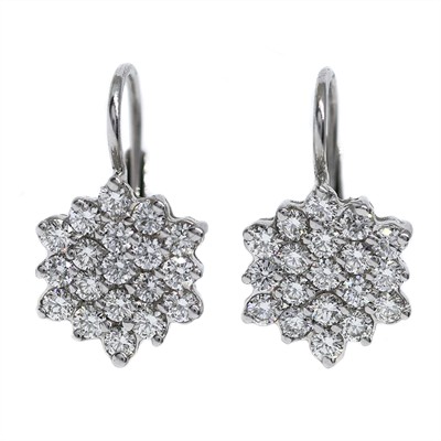 Zlaté náušnice s přírodními brilianty 0,80 ct