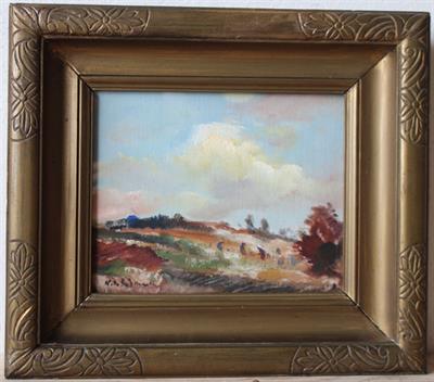 Jan Karel Sigmund - Práce na poli - Olej