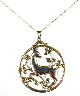 Stříbrný náhrdelník s jelínkem, Švédsko