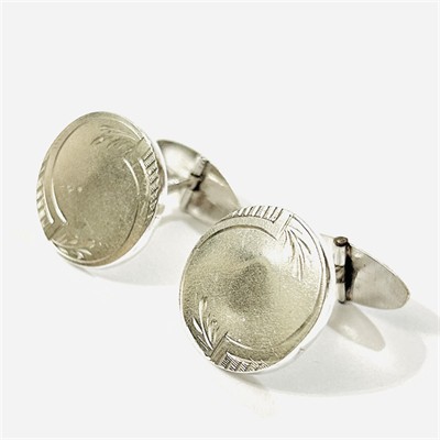 Stříbrné secesní manžetové knoflíčky