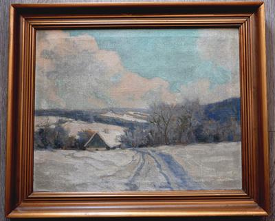 Zimní krajina - signováno Jambor.