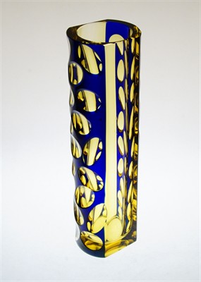 Váza DUAL ambrové jádro a kobaltová modř Karel WÜNSCH Exbor