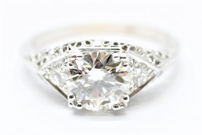 Zlatý prsten s diamanty Art Deco