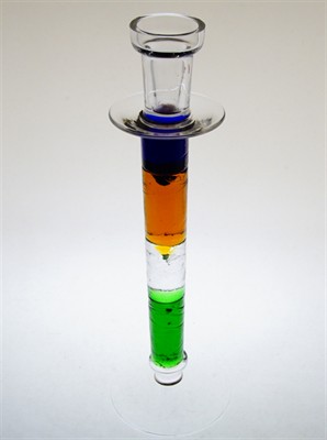 Vysoký svícen z hutního skla Petr NOVOTNÝ sklárna AJETO